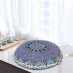 32" Purple Mandala Floor Pillow Meditation Cushion Seating Throw Hippie Decorative Bohemian Indian Plants Designs Comfortable Cushions Pillowcases