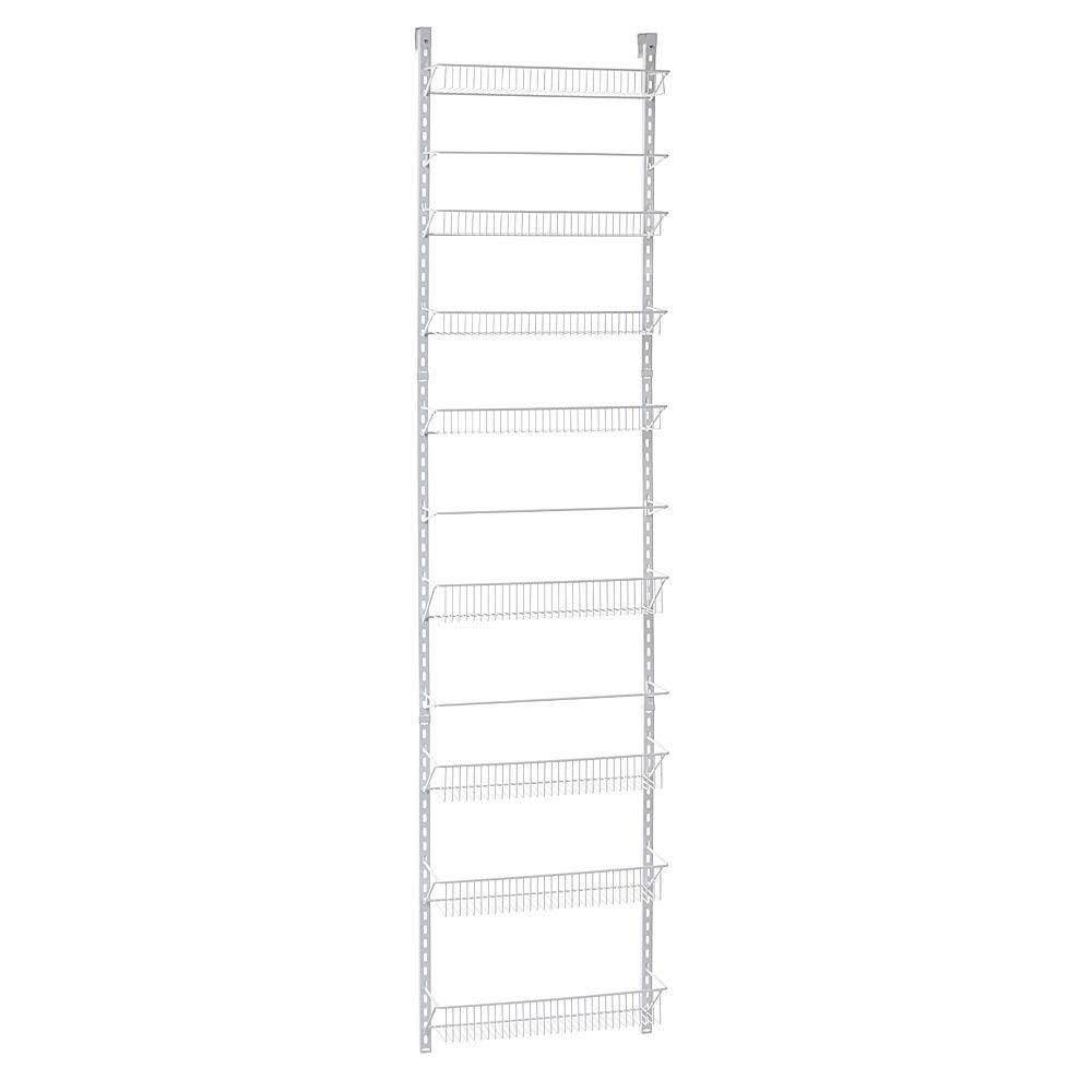 bda8c799fad0cc3c81052337768a18785f506b154c48d6a20ee55a5ded3ea05f.jpg ClosetMaid Adjustable 8-Tier Wall and Door Rack 18-inch - Image 1
