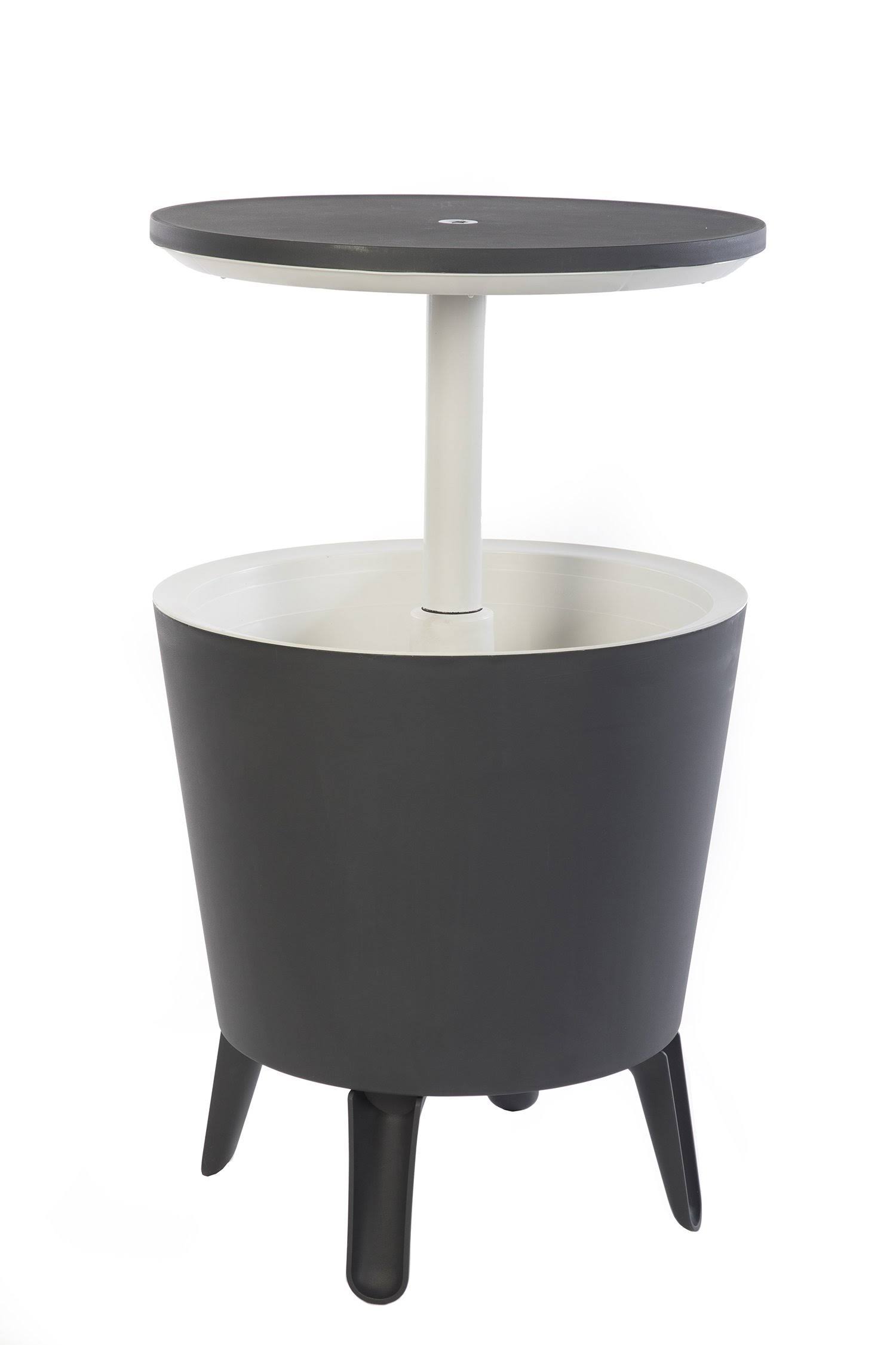 bdf2ec1eac7593e46d1625b7eae6f10c8f7214781a67264e414fccb2f72e2a6a.jpg Outdoor Keter Resin Plastic Cool Bar Patio Table - Image 1