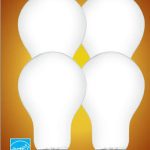 GE Relax 4-Pack 60 W Equivalent Dimmable Soft White A19 LED Light Fixture Light Bulbs