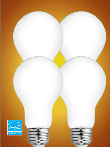 be125493febb2f2b3fed5d6ce8fac40fed572d3eb27bb569f02940ec0adc4ba4.jpg GE Relax 4-Pack 60 W Equivalent Dimmable Soft White A19 LED Light Fixture Light Bulbs - Image 1