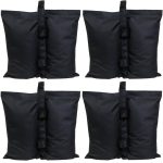 Sunnydaze Polyester Sandbag Canopy Weights - Black - Set of 4