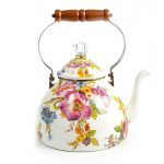 MacKenzie-Childs Flower Market 3 Quart Tea Kettle - White