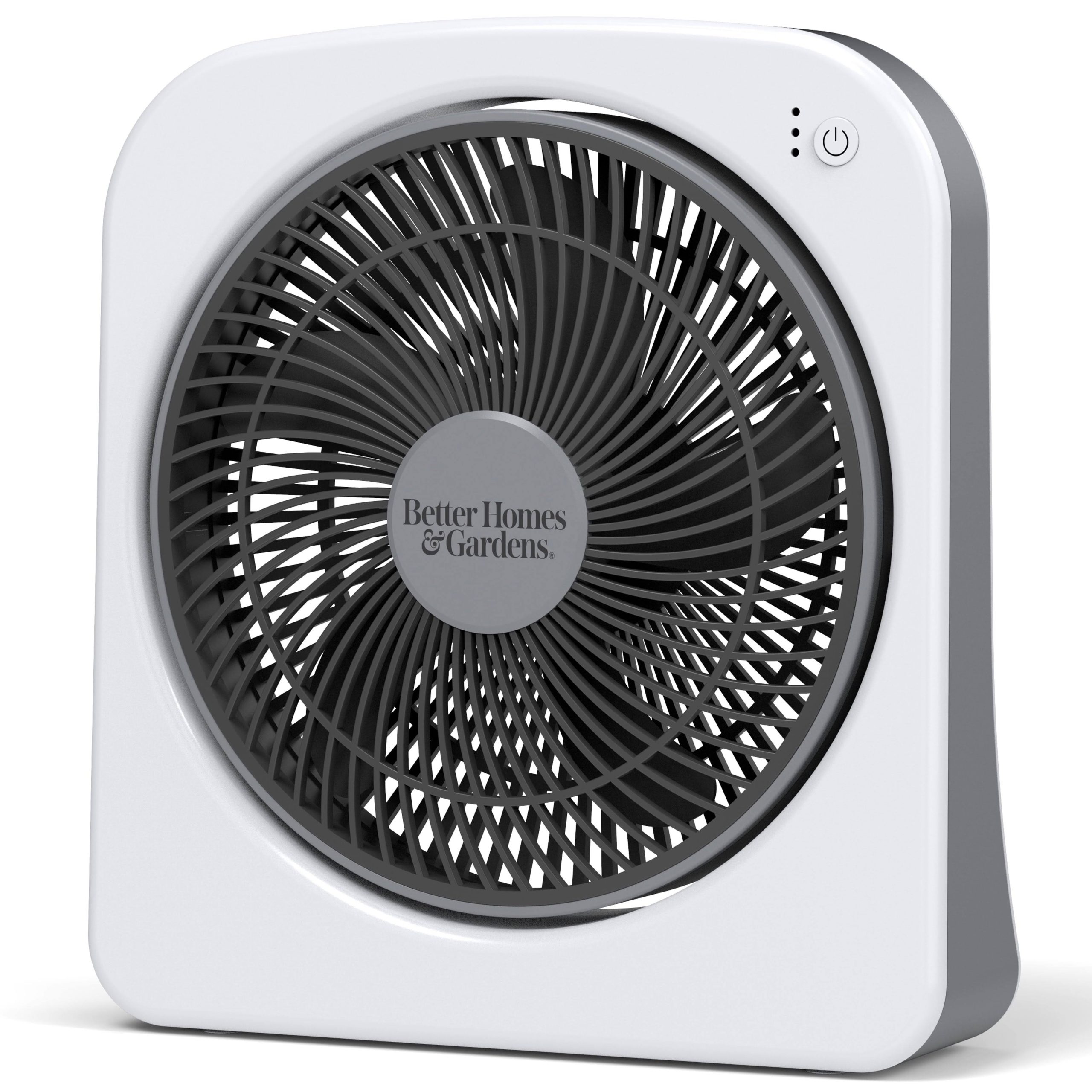 be2e987a5e94f9e15fed9b652211863570d46fae7b3e8e646c673a0d00f6305d.jpg Better Homes & Gardens Dual Power Indoor & Outdoor Use 3 Speeds Portable Fan - White - 9 in - Image 1