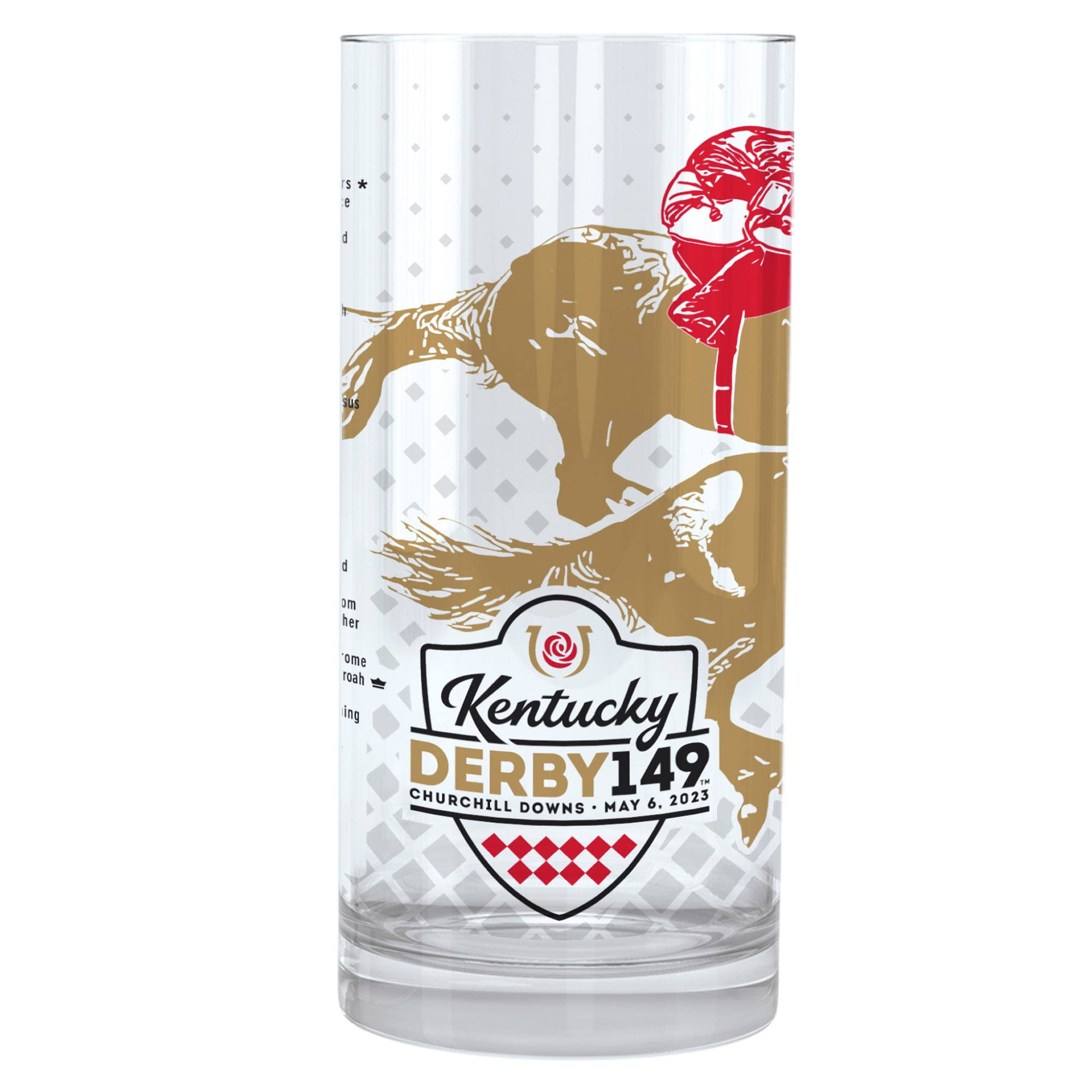 be36dc49b78489fa41ebf0c88051edc63ea0b19ee0f9cfc03aa6bc0fe4b3085a.jpg Kentucky Derby 149 12oz. Mint Julep Glass - Image 1