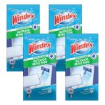 Windex Outdoor All-in-One Window Cleaner Pads Refill, 2 Count (Pack of 4)