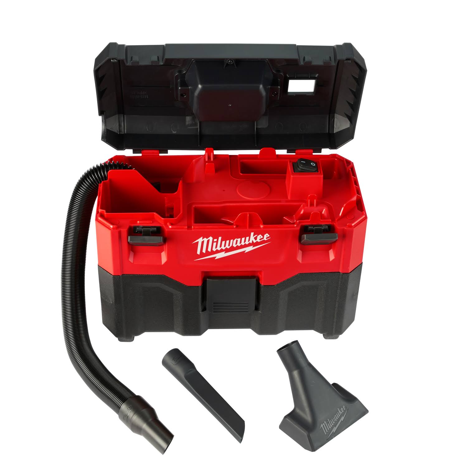 be43b1b38773102f92f12dfb78577362c7c00771aac084e61870ffeedd148240.jpg Milwaukee M18 Wet/Dry Handheld Vacuum - Bagless - HEPA - Image 1