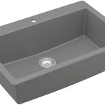 Karran QT-812 Quartz 33 in. Large Single Bowl Drop-In Kitchen Sink in Grey