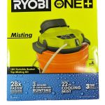 Ryobi 18V Portable Bucket Top Misting Kit with 1.5 Ah Battery and 18V Charger