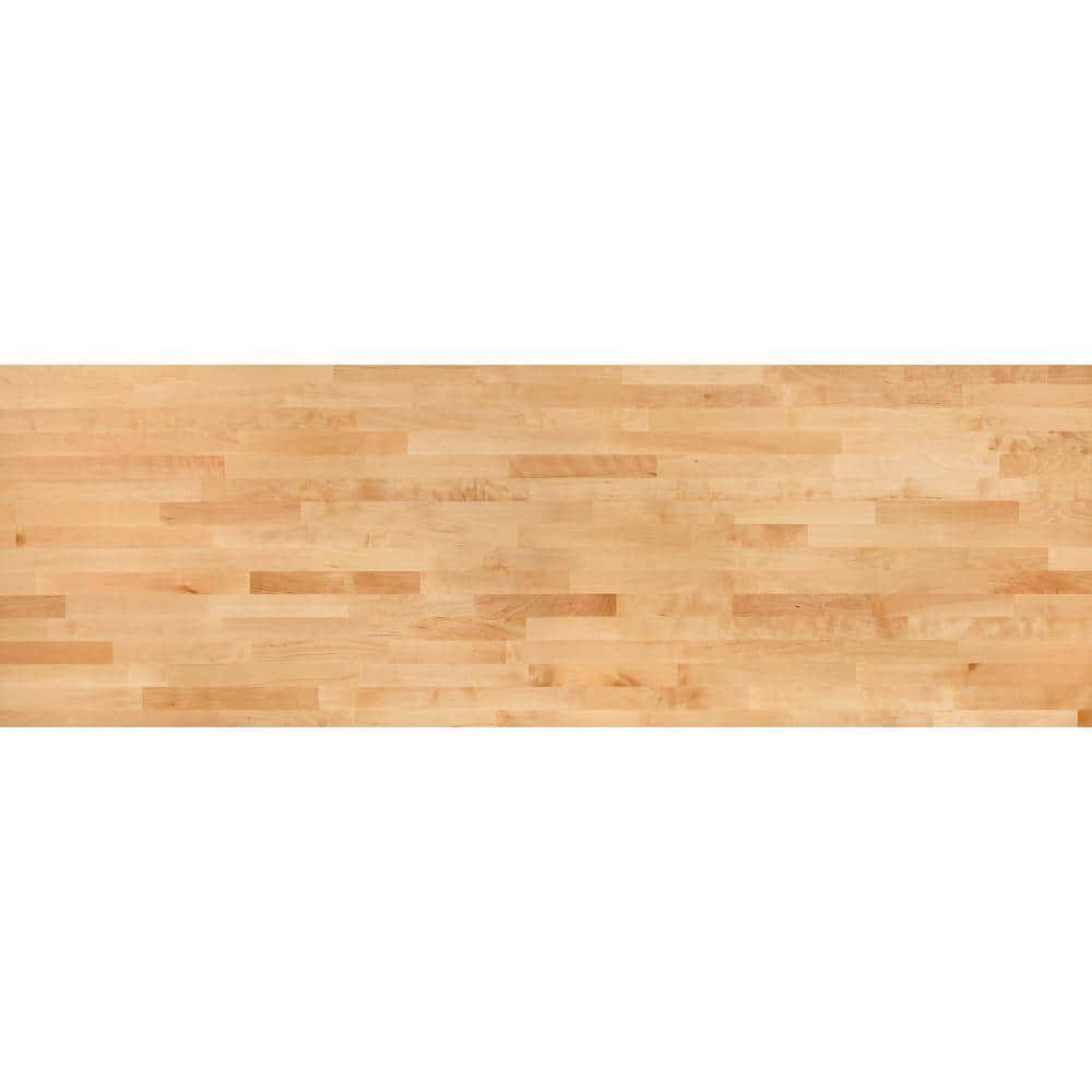 be8602f656ba1df9e96b4011805d01a6e8bea9b2d79681659e8f2c189ee5506b.jpg Hampton Bay 5 ft. L x 30 in. D Finished Engineered Birch Butcher Block Desktop Countertop, Yellow - Image 1