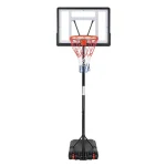Ktaxon 33 In. Portable Basketball Hoop Stand, 6.5 - 8 Ft Adjustable Basketball Goal System, with PVC Backboard Indoor/Outdoor