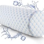 Nestl Memory Foam Neck Roll Pillow for Pain Relief, Firm Bolster Pillow with Cooling Cover