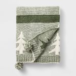 Knit Tree with Tassels Throw Blanket Cream - Threshold Designed with Studio McGee