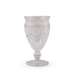 Vintage Style Pressed Glass Goblet Clear