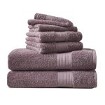 Better Homes & Gardens 6-Piece Bath Towel Set, Solid Purple, Size: 6 Piece Set (Solid)