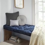 Azza Poly Chenille Square Floor Pillow Cushion - Navy - Intelligent Design