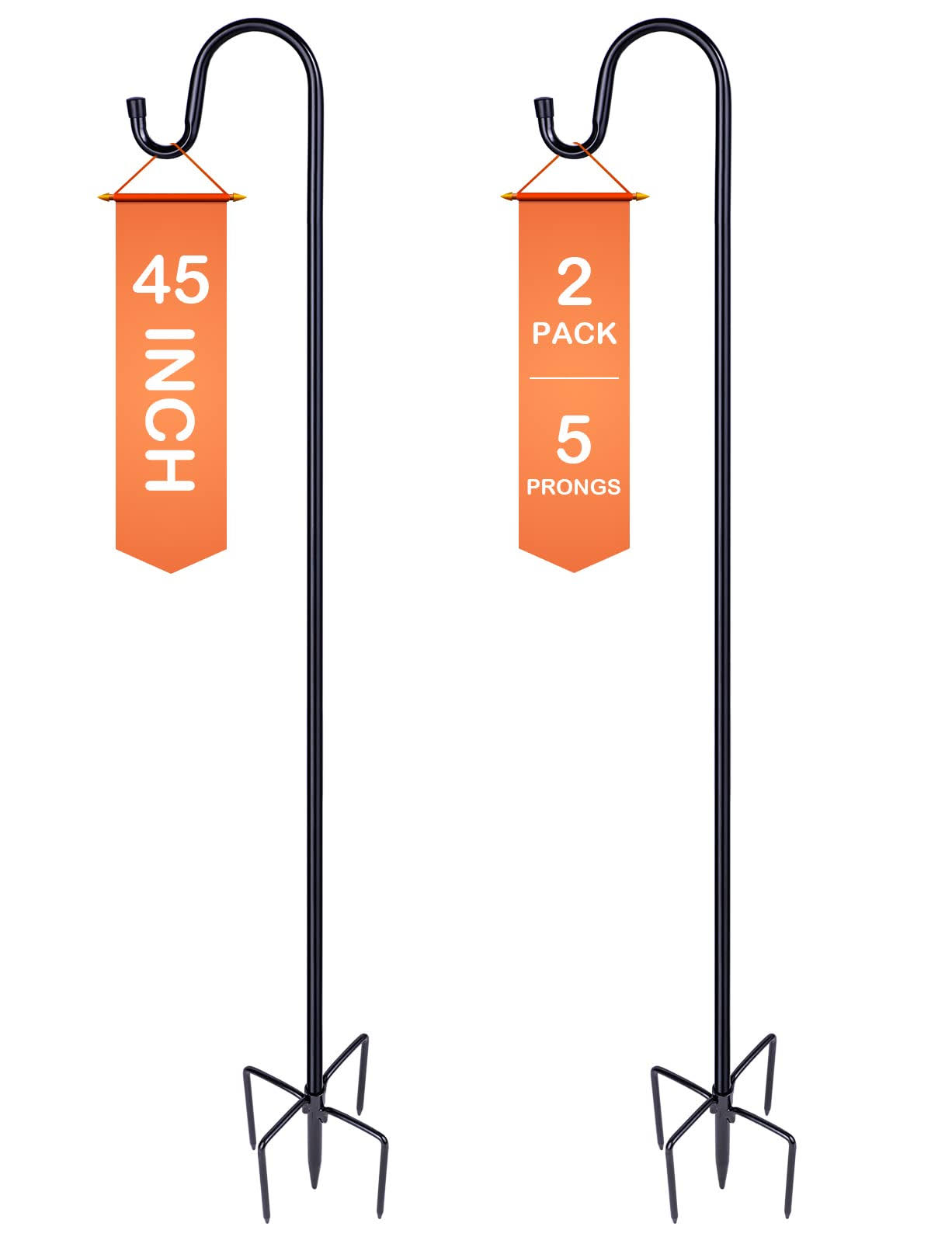 bf518151f67dc6a69329bcbc95538352b7f06ee68eef01e87dc62a474492ef93.jpg Shepherd-Hooks Adjustable for Bird-Feeder Lantern Plant-Hook Garden-Stake - Plan - Image 1