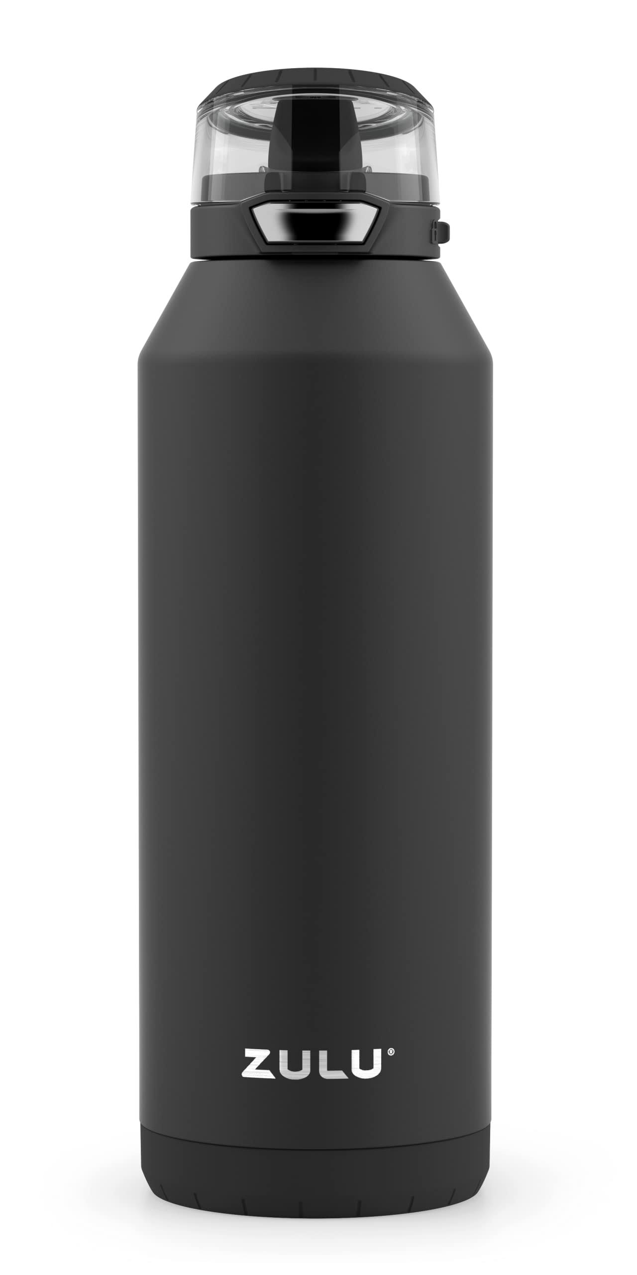 bf5f6edfa2f3a38b86081a930a654ca2ab15b5ae26db8fe005cba497cfbc955f.jpg Zulu Swift Stainless Steel Water Bottle - Black - 40 oz - Image 1