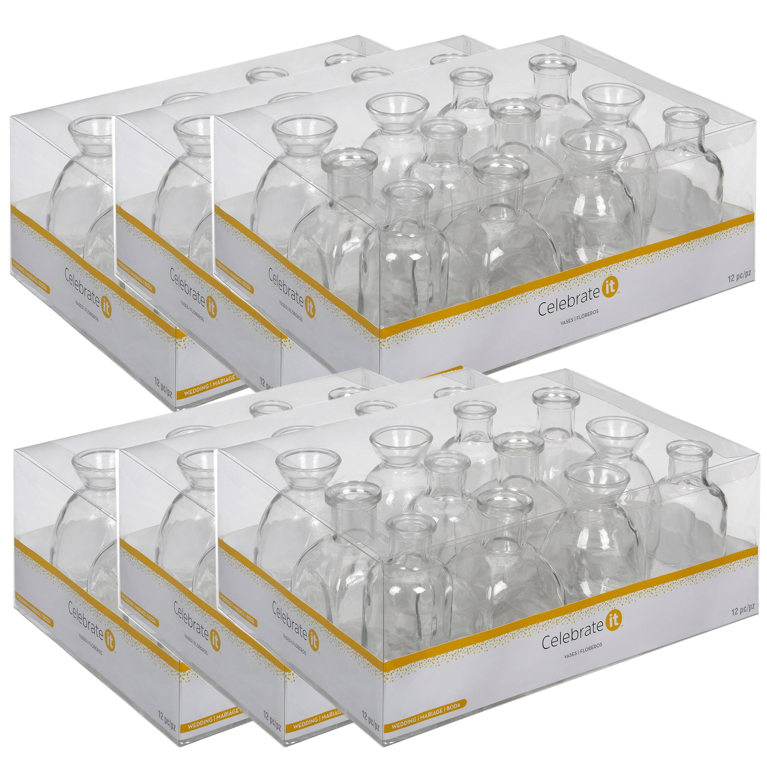 bf6db1eee5533fdb53e80347a3214a597dd86578517dd660067e49d682727382.jpg Celebrate It Mixed Wedding Favor Glass - 12 count - Image 1