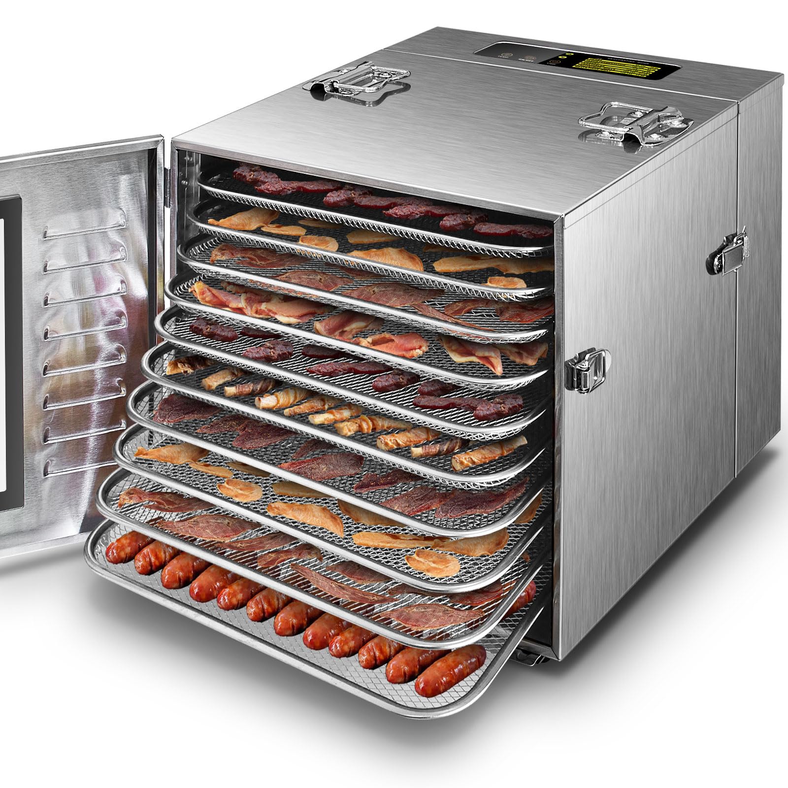 bf831e21a26e46311674e34c6a75b15600e2575a51406f959ead8165028d1636.jpg Septree Commercial Large 10 Trays Food Dehydrator - Image 1