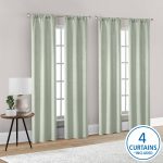 Mainstays 4 of A Kind Blackout Curtain Panel Set - Green Polyester - 27.5 x 84 in