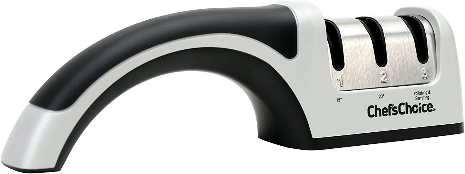bfa7bf137f67352e9d59e37283282bbbd42cc6cddea74ddc81a61c0b7e9bfd90.jpg Chef'sChoice 4643 PRONTOPro Diamond Hone Manual Knife Sharpener Extremely Fast Sharpening Euro-American and Asian Style Knives Precise Bevel Angle Con - Image 1