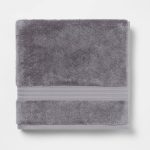 Threshold Antimicrobial Bath Towel Gray - Total Fresh