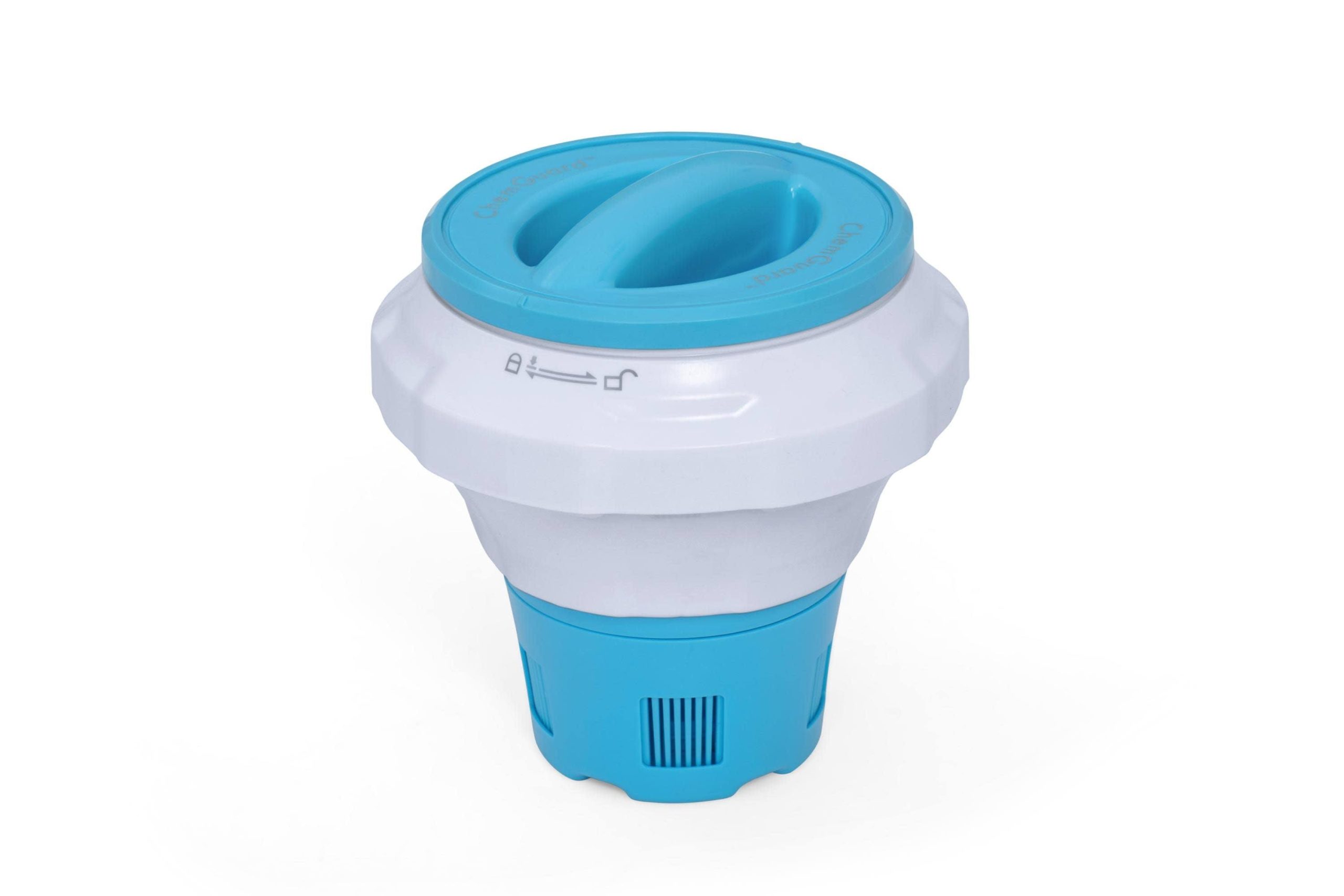 bfcff260525ec49652f3a2f9ad01b89a5963b7d6fbf1873bbd065fdfbde7a972.jpg Mainstays Floating Collapsible Pool Blue Chlorine Dispenser for 3" Tablets - Image 1