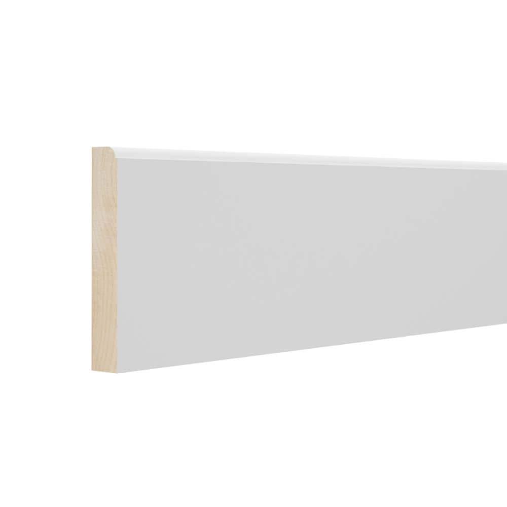 bfd17724b4bf8b4c6eaa844b3b6229298be99f8109a74f2a557fd73bfb0590d6.jpg Hampton Bay Designer Series 4.5x96x0.625 in. Base Board Molding in White AMBB-WH - Image 1