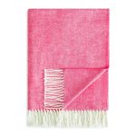 Lands Downunder Italian Herringbone Throw Blanket; Wild Orchid Pink