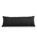 Evolive Ultra Soft Microfiber Body Pillow Cover/Pillowcases 21"x54" with Hidden Zipper Closure (21"x54" Body Pillow Cover Black)