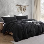 Duvet Cover Set - Natural Loft Queen - Black