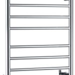 Anzzi Crete 10-Bar Stainless Steel Wall Mounted Towel Warmer Rack with Polished Chrome Finish