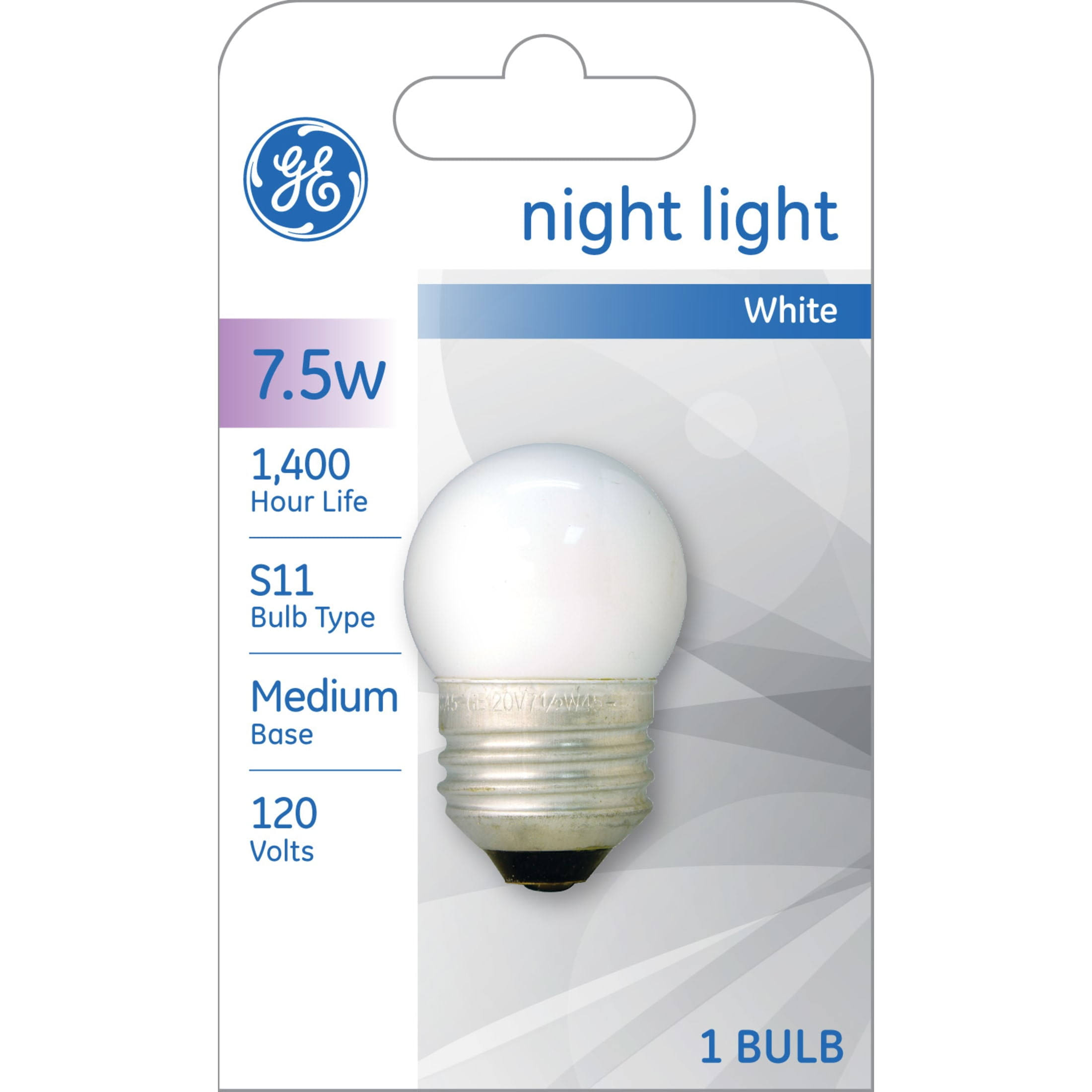 c0171e545ad23017feafc3b138c15efc5c9d4c418602b013f3577f7cf7183706.jpg GE Nightlight Utility Bulb, White, 7.5W - Image 1
