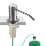 Diafline Soap Dispenser for Kitchen Sink, Built in Sink Soap Dispenser (Brushed Nickel), Countertop Soap Dispenser Pump with 47" Extensio