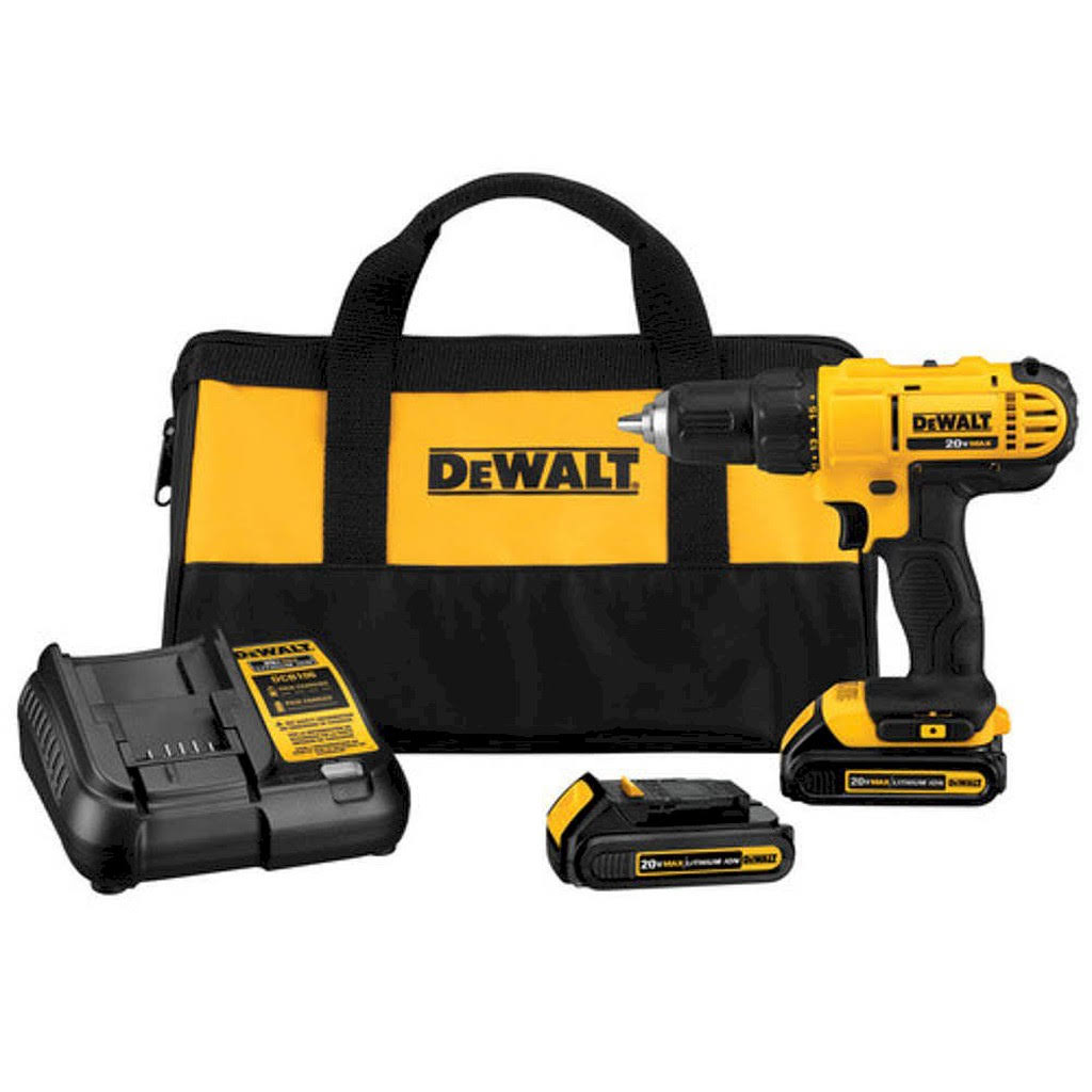 c04f7da67c83addb0e7323e96fa9c016d78082c783a7deee231d5edde204d59a.jpg DeWalt DCD771C2R 20V Max Cordless Lithium-Ion 1/2 in. Compact Drill Driver Kit - Image 1