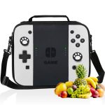 JIRAIKEI Insulated Lunch Box for Boys Girls, Game Lunch Bag for Work Office Travel Picnic Hiking Beach, Reusable Portable Lunch Box with Adjustable
