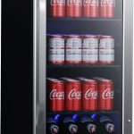 EdgeStar 15" Wide 80 Can Built-In Beverage Cooler with Blue LED Lighting
