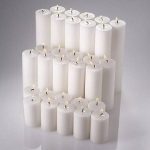 Richland Pillar Candles White 2 inchx3 inch 2 inchx6 inch 2 inchx9 inch Set of 30