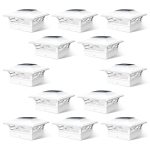 jofios Solar Fence Post Lights, 4x4 Solar Post Cap Lights for Vinyl Fence, Solar Deck Lights Outdoor Warm White/Cool White Lighting, Solar Post
