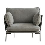 AECOJOY Modern Accent Chair Reading Chair with Pillow Upholstered Armchair for Adults