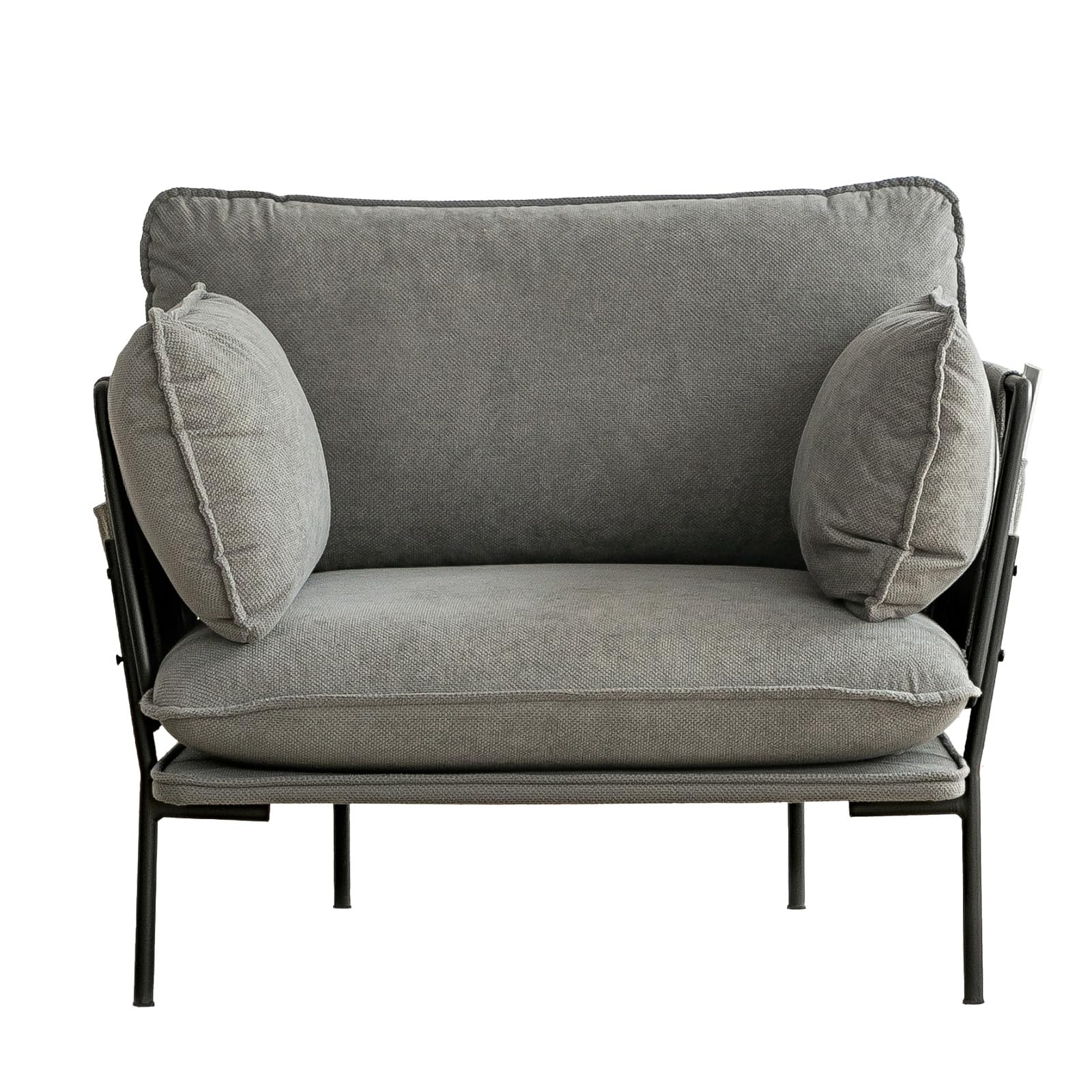 c0e6434ea97516e192e3de92868cdac801ff96a6e8ccb3aec583ab9d7ff27bb5.jpg AECOJOY Modern Accent Chair Reading Chair with Pillow Upholstered Armchair for Adults - Image 1