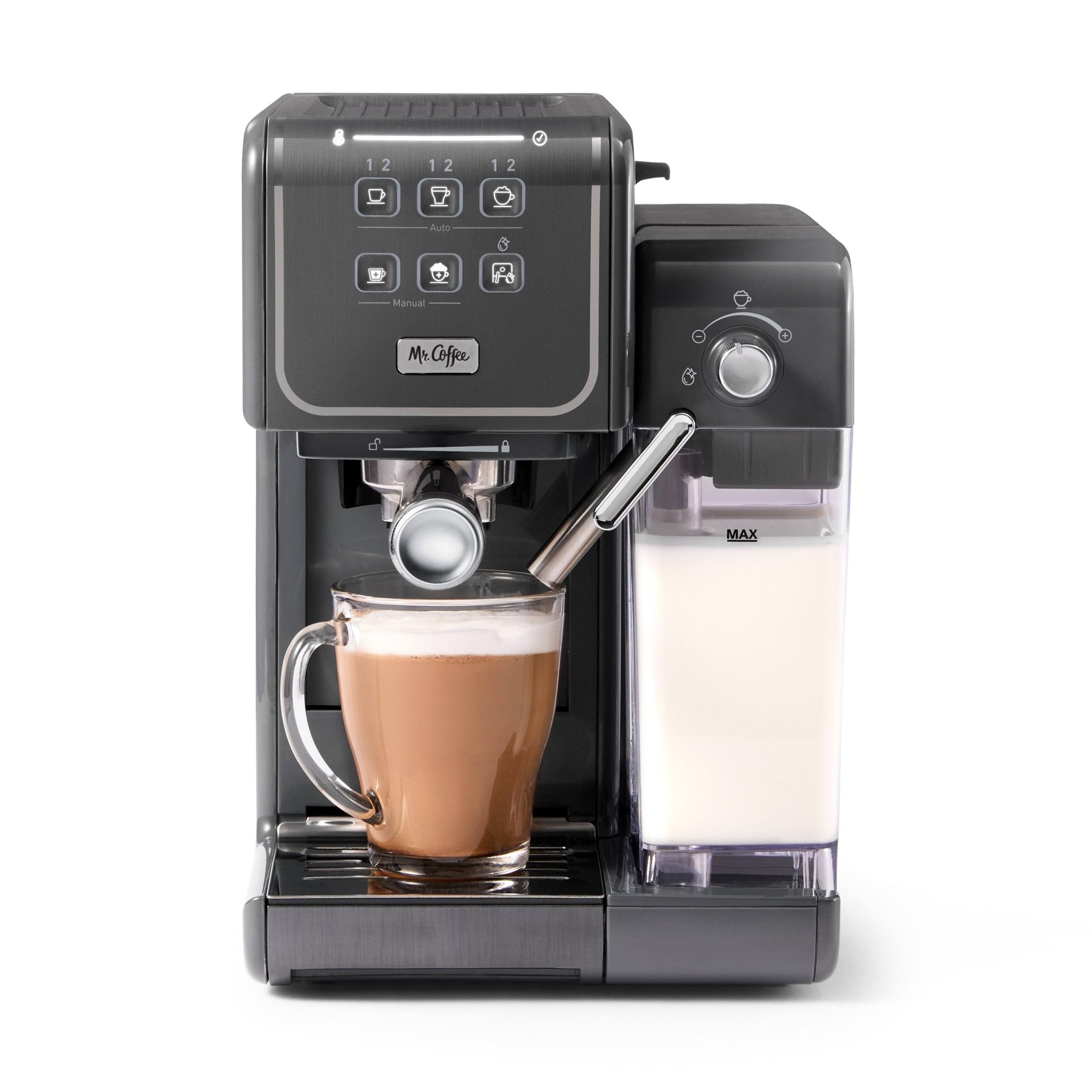 c10511733526728eaef1a20404135dfb5761ec1bab5ed6d003ff298b1fc4c67b.jpg Mr. Coffee One-Touch Coffeehouse Espresso Cappuccino & Latte Maker - Image 1