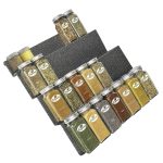 Lynk Professional Spice Rack Tray - 4 Tier Heavy Gauge Steel Drawer Organizer for Kitchen Cabinets, Silver Metallic, Large