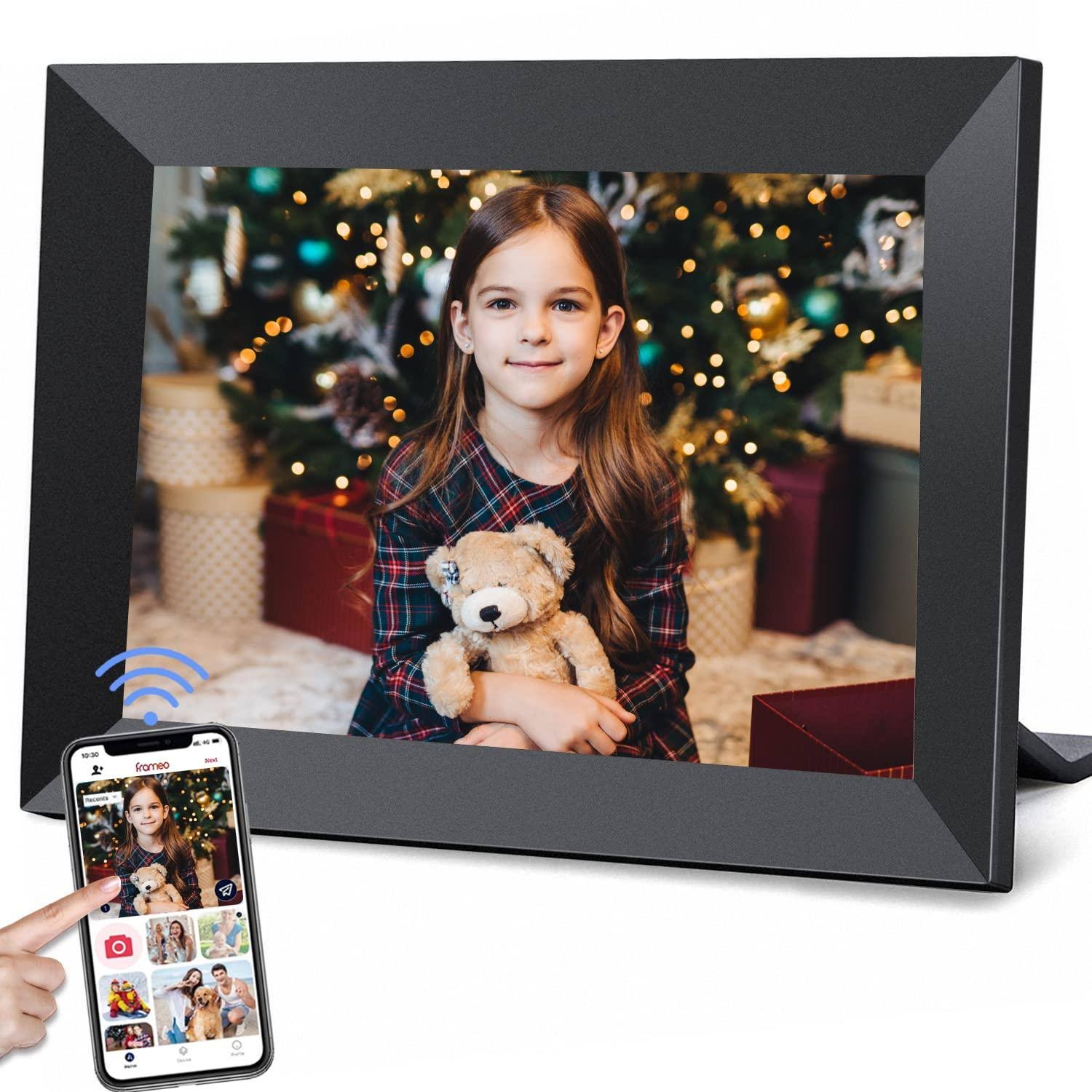 c1137b5c43d54f61e5f78f969469ffc1cd339d8197e2d1758e7fb9fd591801af.jpg Frameo 101 inch WiFi Digital Picture Frame with 1280 * 800P IPS Touch Screen HD Disply,built-in 16GB Storage,video Clips and Slide Show,send Photos - Image 1