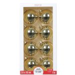 8ct. 2.6" Shiny Gold Glass Ball Ornaments by Ashland | Michaels