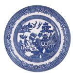 Churchill Blue Willow Dinner Plate