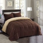 Wynton Microfiber Reversible 3 Piece Comforter Set Ebern Designs Color: Chocolate/Brown, Size: Full/Queen Comforter + 2 Standard Shams