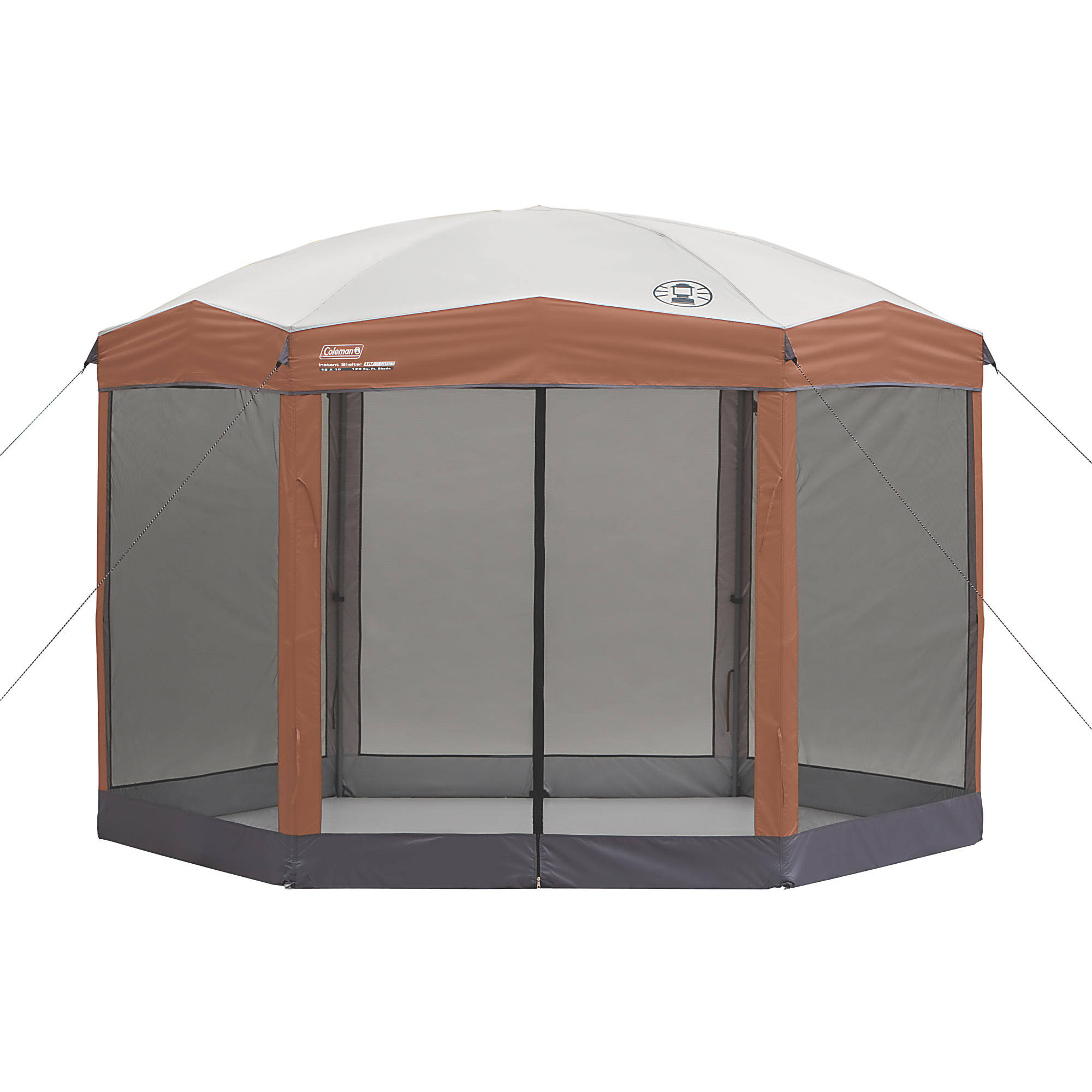 Coleman Hex Instant Screened Canopy/Gazebo, Brown