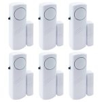 HIIXHC Door Window Alarm, 90dB Door Alarms for Kids Safety, Wireless Sensor Door Window Burglar Alarm-Window Pool Alarms for Home, 6 Pack